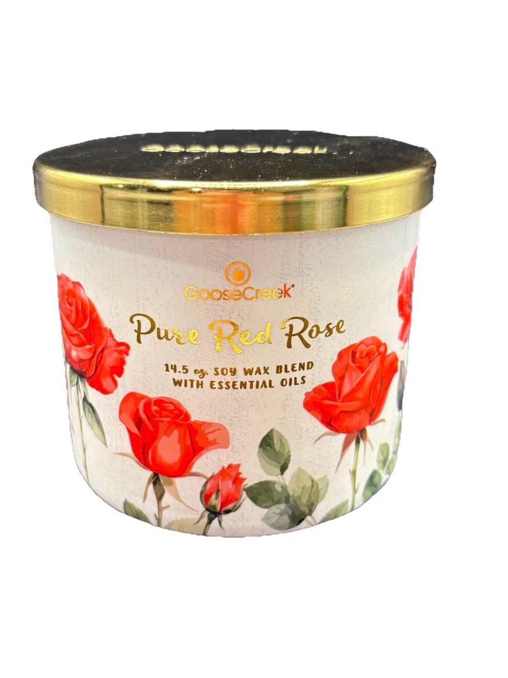 Goose Creek Pure Red Rose 3 wick Candle 14.5 oz Jar Spring Cactus Sandalwood